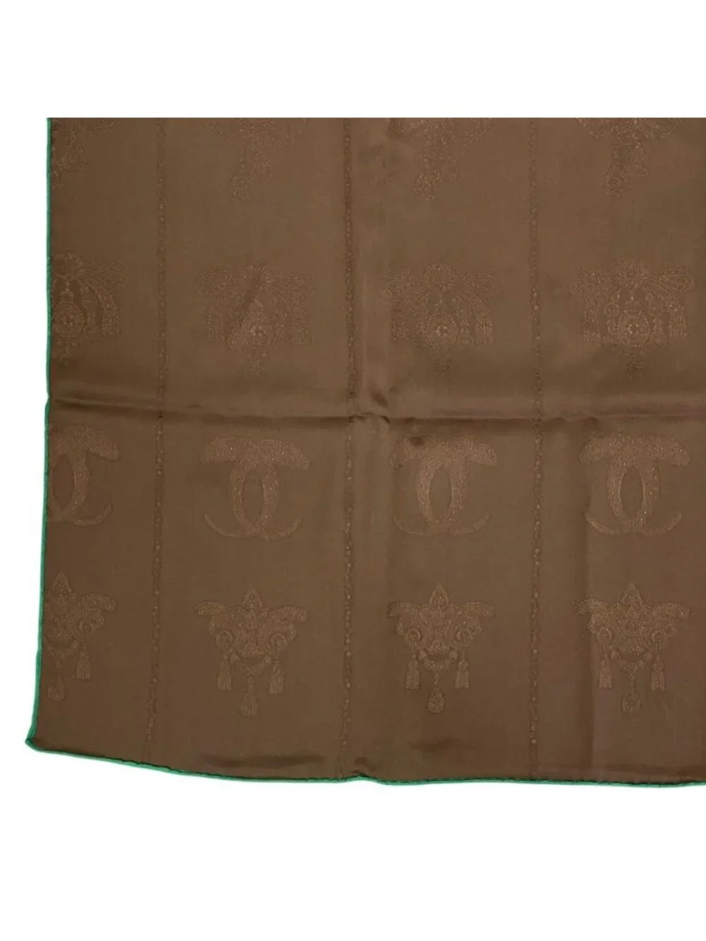 Cartier Must de Cartier Scarf Shawl Silk Brown Green